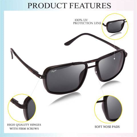 Benjamin Rectangle Black - SunglassesMart