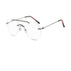 Rimless Pilot Blue Block Computer Glasses - SunglassesMart