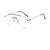 Rimless Pilot Blue Block Computer Glasses - SunglassesMart