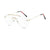 Rimless Pilot Blue Block Computer Glasses - SunglassesMart