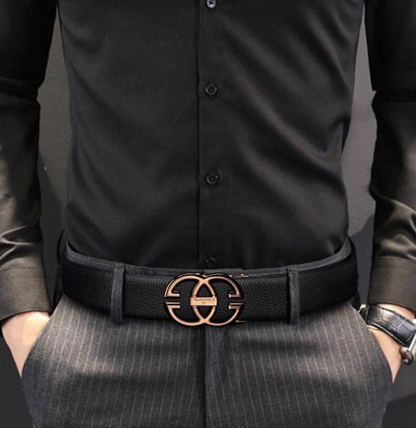 Automatic Buckle Leather Belt For Men - SunglassesMart