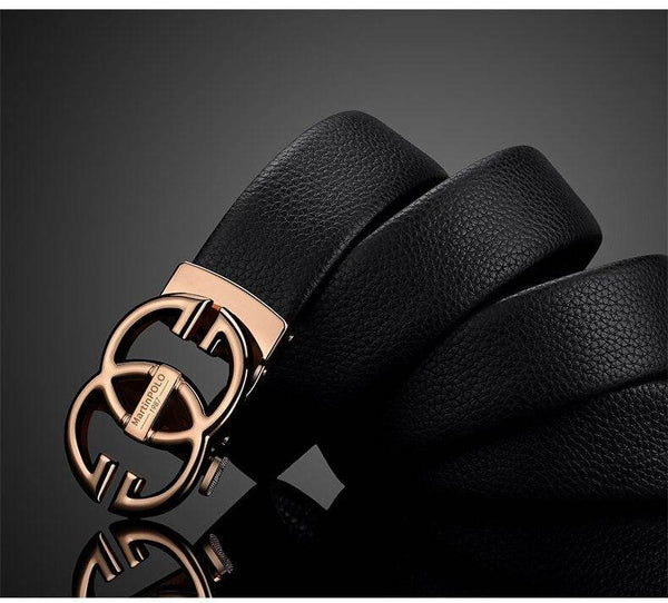 Automatic Buckle Leather Belt For Men - SunglassesMart