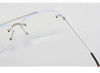 Rimless Pilot Blue Block Computer Glasses - SunglassesMart