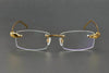 Rimless Titanium Leopard Spectacles Eyewear - SunglassesMart
