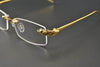 Rimless Titanium Leopard Spectacles Eyewear - SunglassesMart
