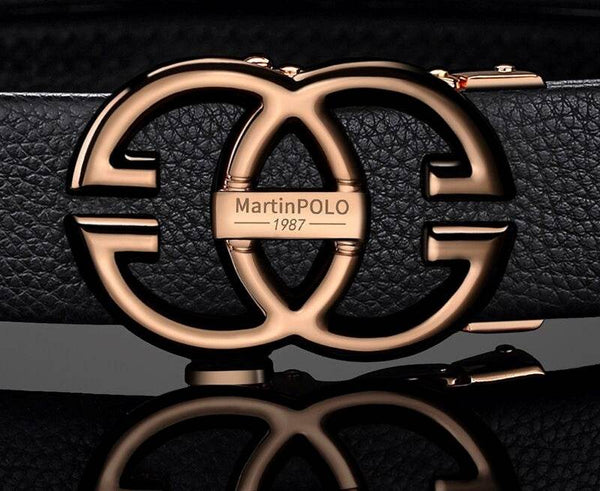 Automatic Buckle Leather Belt For Men - SunglassesMart