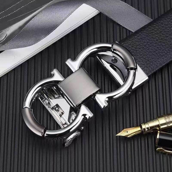 GG Buckle Designer Genuine Leather Belt For Men - SunglassesMart