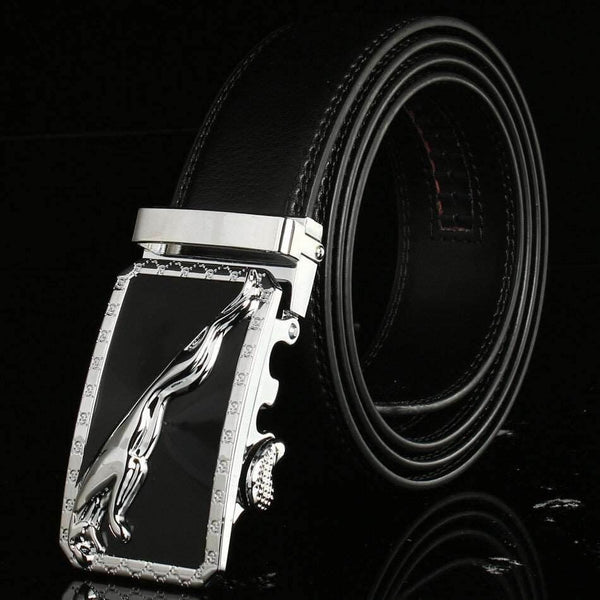 Automatic Buckle Leather Belt - SunglassesMart