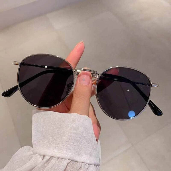 Sleek Round Metallic Sunglasses - SunglassesMart
