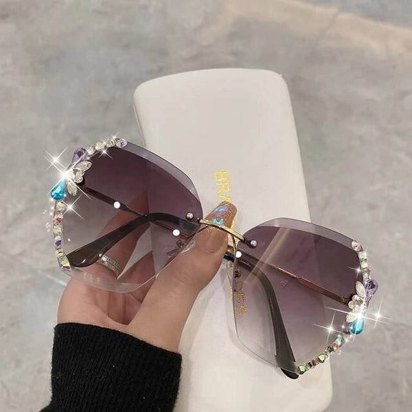 Sparkling Diva Irregular Diamond Sunglasses - SunglassesMart