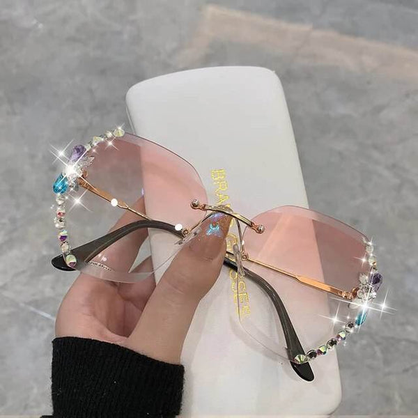 Sparkling Diva Irregular Diamond Sunglasses - SunglassesMart