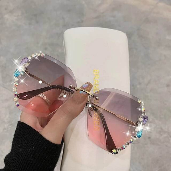 Sparkling Diva Irregular Diamond Sunglasses - SunglassesMart