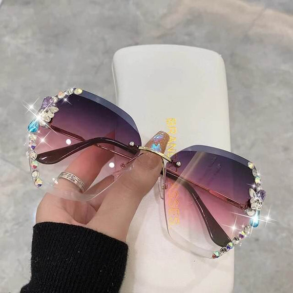 Sparkling Diva Irregular Diamond Sunglasses - SunglassesMart