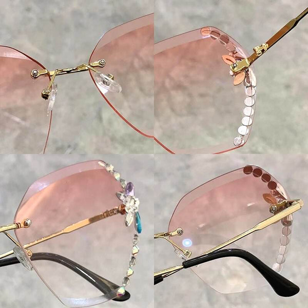 Sparkling Diva Irregular Diamond Sunglasses - SunglassesMart