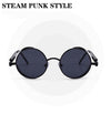 Steampunk Men Retro Round Sunglasses - SunglassesMart