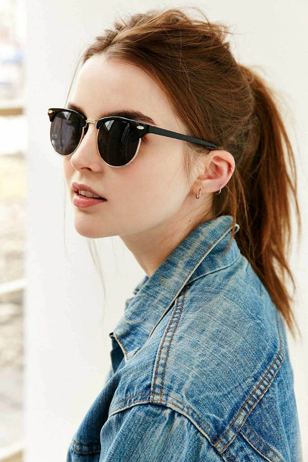 Black Clubmaster Sunglasses - SunglassesMart