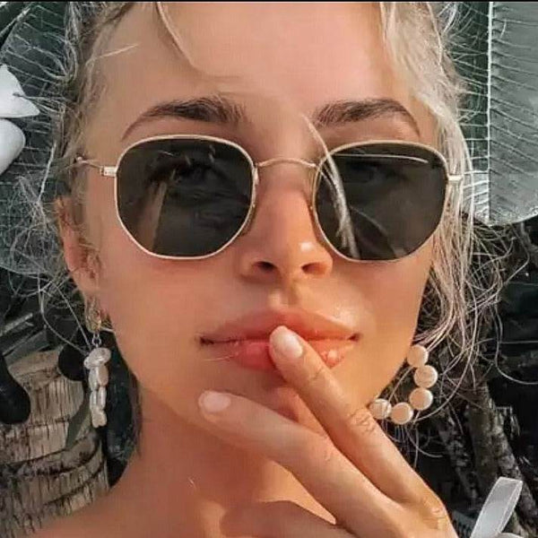 Black Hexagon Sunglasses - SunglassesMart