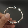New silver cuff Kada Bracelet For Men Girl - SunglassesMart