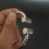 New silver cuff Kada Bracelet For Men Girl - SunglassesMart