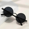 Steampunk Black Round Metal Sunglasses - SunglassesMart