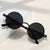 Steampunk Black Round Metal Sunglasses - SunglassesMart