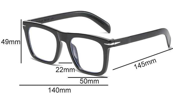 Anti Blue Rays Black Square Eyeglasses - SunglassesMart