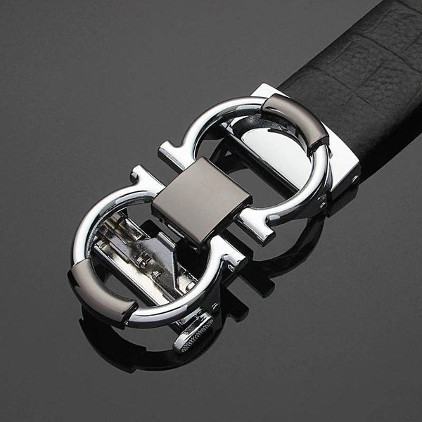 GG Buckle Designer Genuine Leather Belt For Men - SunglassesMart