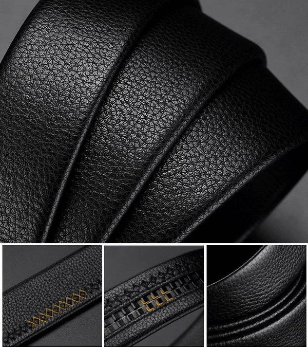 Automatic Buckle Leather Belt For Men - SunglassesMart