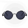 Steampunk Black Round Metal Sunglasses - SunglassesMart