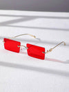 New Men's Rectangle Rimless Fashion Sunglasses - SunglassesMart