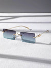 New Men's Rectangle Rimless Fashion Sunglasses - SunglassesMart