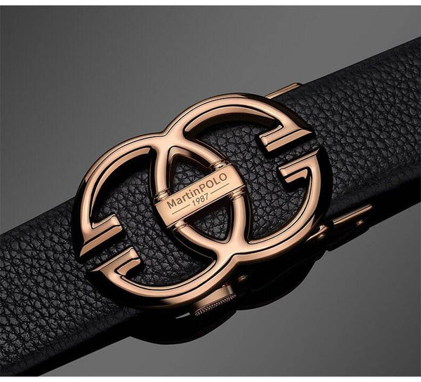 Automatic Buckle Leather Belt For Men - SunglassesMart