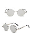 Steampunk Men Retro Round Sunglasses - SunglassesMart