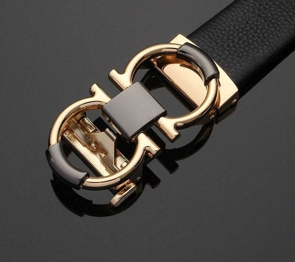 GG Buckle Designer Genuine Leather Belt For Men - SunglassesMart