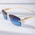 Rimless Rectangle Sunglasses - SunglassesMart