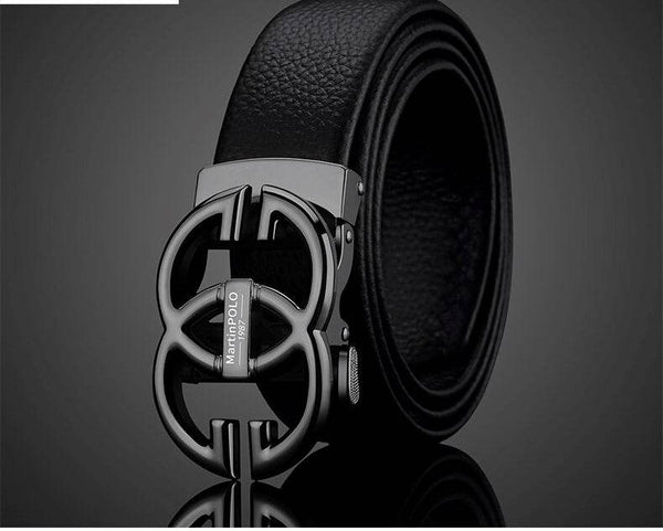 Automatic Buckle Leather Belt For Men - SunglassesMart