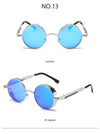 Steampunk Round Metal Sunglasses - SunglassesMart