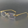 Rimless Titanium Leopard Spectacles Eyewear - SunglassesMart