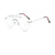 Rimless Pilot Blue Block Computer Glasses - SunglassesMart
