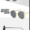 Steampunk Round Metal Sunglasses - SunglassesMart