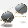 Steampunk Round Metal Sunglasses - SunglassesMart