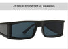 Rectangle Women Fashion Retro Mirror Sunglasses - SunglassesMart