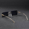 New Men's Rectangle Rimless Fashion Sunglasses - SunglassesMart