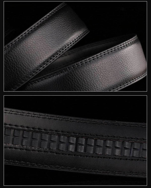 Automatic Buckle Leather Belt - SunglassesMart