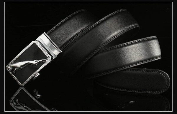 Automatic Buckle Leather Belt - SunglassesMart