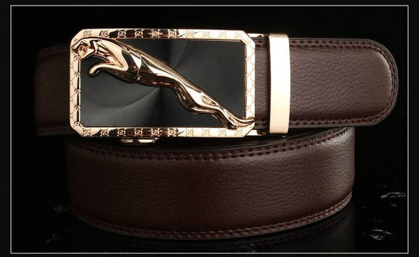 Automatic Buckle Leather Belt - SunglassesMart