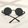 Steampunk Black Round Metal Sunglasses - SunglassesMart