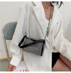 Punk Style Black Silver Women Diamonds Tote Bag Woman Rhinestone Shoulder Bags-JM - SunglassesMart