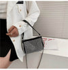 Punk Style Black Silver Women Diamonds Tote Bag Woman Rhinestone Shoulder Bags-JM - SunglassesMart