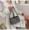 Punk Style Black Silver Women Diamonds Tote Bag Woman Rhinestone Shoulder Bags-JM - SunglassesMart